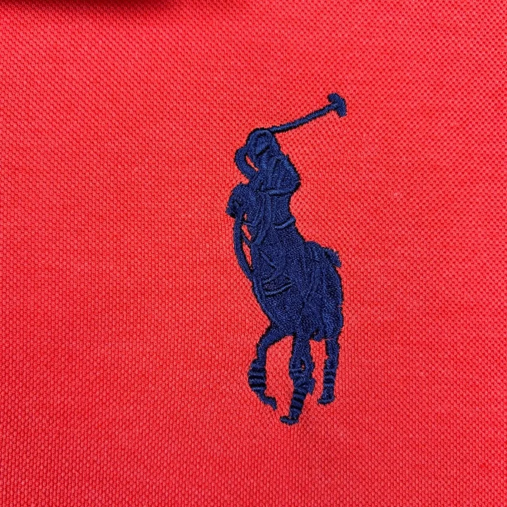 Polo Ralph Lauren Mens XL Red Big Pony Short Sleeve Pique Polo Shirt Navy Blue 3
